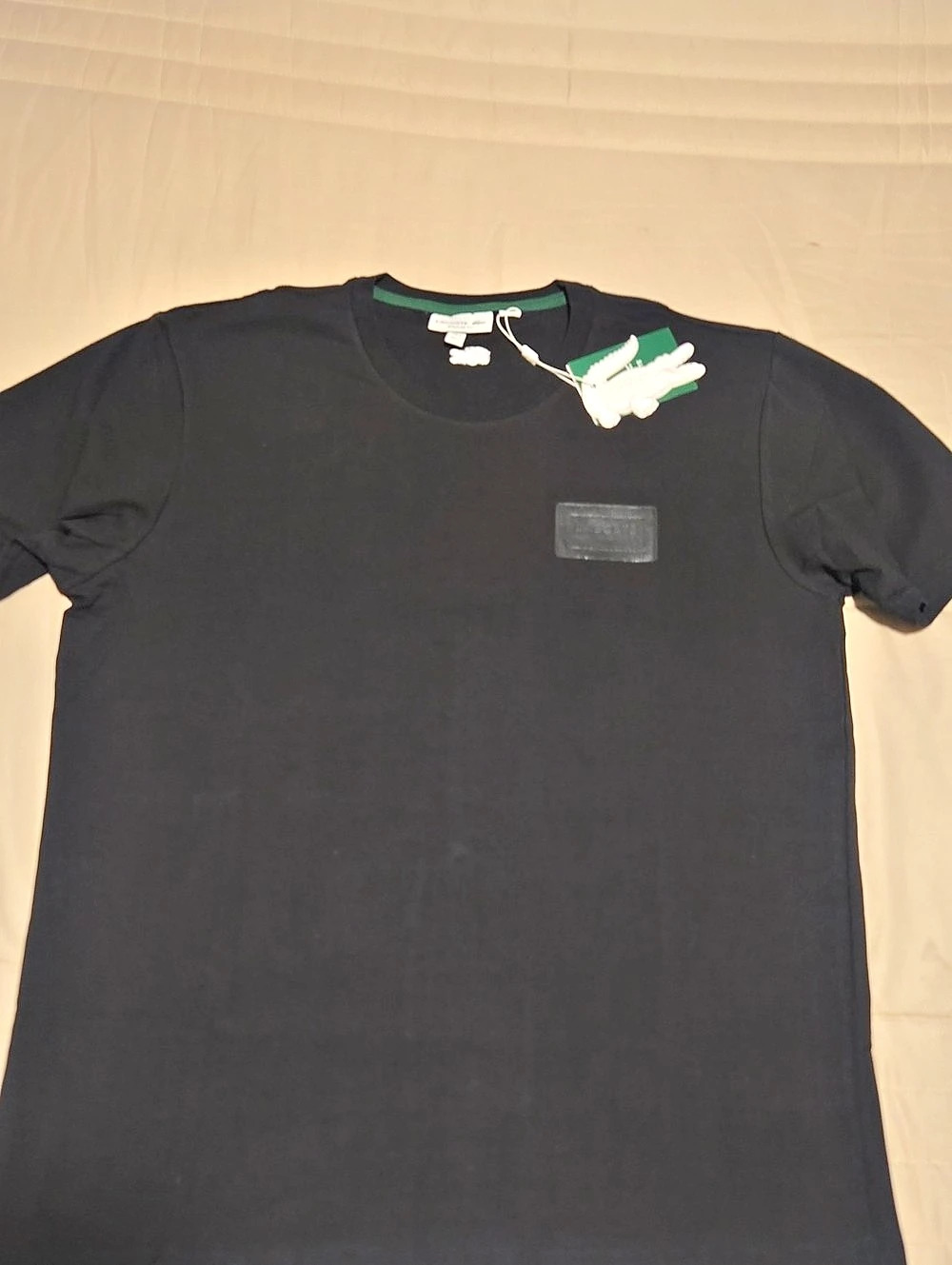 Lacoste Classic Men's T-Shirt Black Short Sleeve Size Large